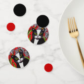 白黒タキシード猫デイジーレッドブラック コンフェッティ (グループ)