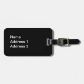 白黒タキシード猫デイジー花赤 ラゲッジタグ (正面横)