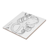 白黒タコインク引くこと タイル (側面)