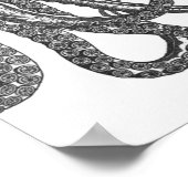 白黒タコモダンポスター ポスター (角)