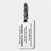 白黒タップオックスフォードタダンスダンスシューズ ラゲッジタグ (裏面縦)