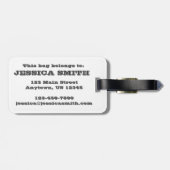 白黒タップオックスフォードタダンスダンスシューズ ラゲッジタグ (裏面横)