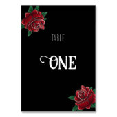 白黒タトゥーオールドスクール招待状 テーブルナンバー (裏面)