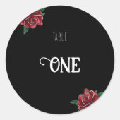 白黒タトゥーオールドスクール招待状 ラウンドシール (正面)