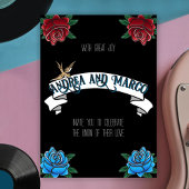 白黒タトゥーオールドスクール招待状 招待状