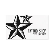 白黒タトゥー店スターのシンボルカスタムカード