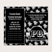 白黒タトクールウスカルゴシック·ダオグラムツール 名刺 (外部フラット)