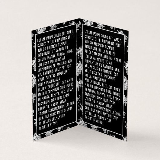 白黒タトクールウスカルゴシック·ダオグラムツール 名刺 (内部)