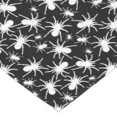 白黒タランチュラスパイダーパターン ショートテーブルランナー (コーナー)