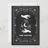 白黒タロットザラフ結婚ァーズ 招待状 (裏面)