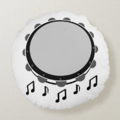 白黒タンバリン ラウンドクッション (裏面)