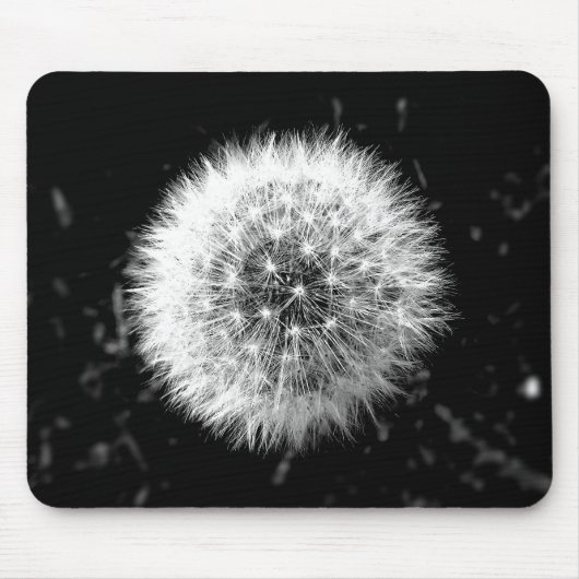 白黒タンポポ マウスパッド (正面)