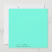 白黒ターコイズグラデーションモダン抽象芸術 カード (裏面)
