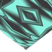 白黒ターコイズグラデーションモダン抽象芸術 ショートテーブルランナー (コーナー)