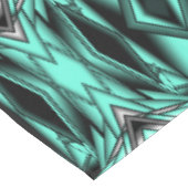 白黒ターコイズグラデーションモダン抽象芸術 テーブルクロス (アングル)