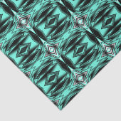 白黒ターコイズグラデーションモダン抽象芸術 薄葉紙 (詳細)