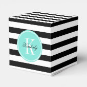 白黒ターコイズモノグラムストライプ付き フェイバーボックス (裏面サイド)