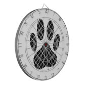 白黒タータンチェックドッグポープリント ダーツボード (正面左)