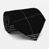 白黒タータンチェックパターン ネクタイ (ロール)