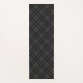 白黒タータンチェック格子冬クリスマスパターン ヨガマット (正面)