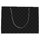 白黒タータンチェック格子冬クリスマスパターン ラージペーパーバッグ (裏面)