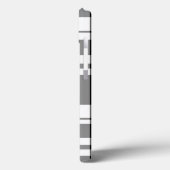 白黒タータンチェック格子模様 Case-Mate iPhoneケース (裏面 / 左)