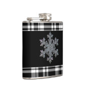 白黒タータンチェック格子雪 フラスク (右)