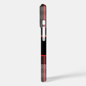 白黒タータンチェック赤市松模様にフォント Case-Mate iPhoneケース (裏面 / 左)