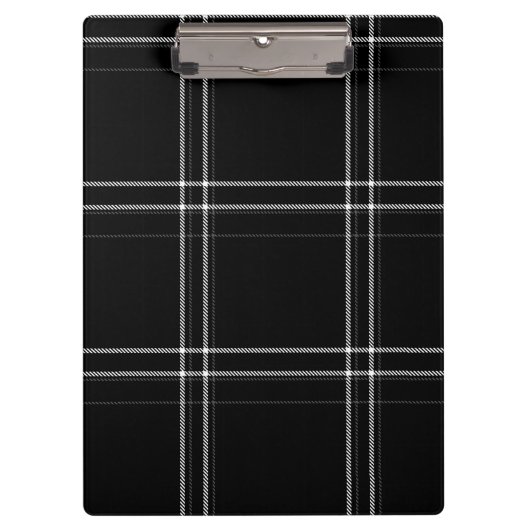 白黒タータンチェック クリップボード (正面)