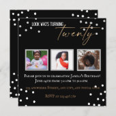 白黒ターニング二十招待状 招待状 (正面/裏面)