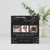 白黒ターニング二十招待状 招待状 (スタンド正面)