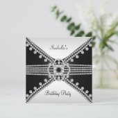 白黒ダイアモンズジュエルズバースデーパーティー 招待状 (スタンド正面)