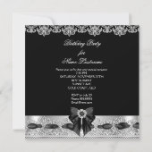 白黒ダイアモンズレースバースデーパーティー2 招待状 (裏面)
