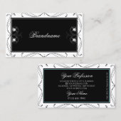 白黒ダイヤきらめくンエレガントズ 名刺 (正面/裏面)