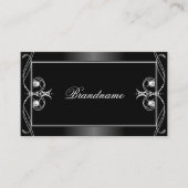 白黒ダイヤモンドきらめく華美オーナメント 名刺 (正面)