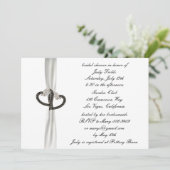 白黒ダイヤモンドのブライダルシャワーへの招待 招待状 (スタンド正面)
