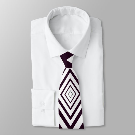 白黒ダイヤモンドの光学錯覚 ネクタイ (タイ)