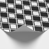 白黒ダイヤモンドの正方形 ラッピングペーパー (角)