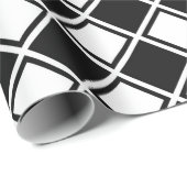 白黒ダイヤモンドの正方形 ラッピングペーパー (ロールコーナー)