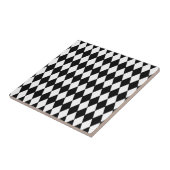 白黒ダイヤモンドの道化師パターン タイル (側面)