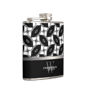 白黒ダイヤモンドアイパターンメメントスキットル フラスク (右)