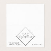 白黒ダイヤモンドアポイントメントカード 名刺 (外部フラット)