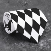 白黒ダイヤモンドシェイプレトロネックタイ ネクタイ