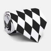 白黒ダイヤモンドシェイプレトロネックタイ ネクタイ (ロール)