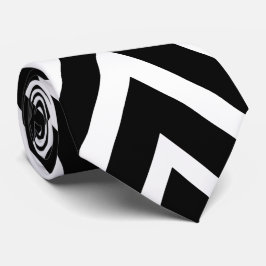 白黒ダイヤモンドジオメトリパターン ネクタイ