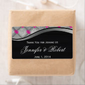 白黒ダイヤモンドストライプ水瓶ラベル ラベル (インサイチュ)