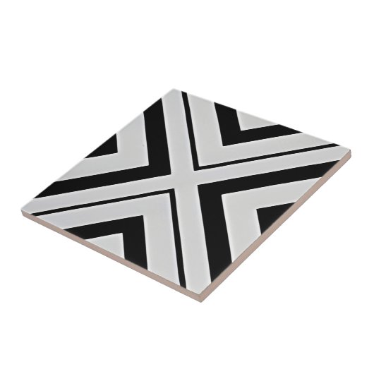 白黒ダイヤモンドタイル タイル (側面)