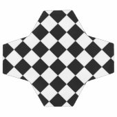 白黒ダイヤモンドチェッカーボード サッカーボール (フラット)