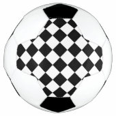 白黒ダイヤモンドチェッカーボード サッカーボール (正面)