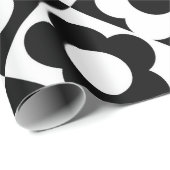 白黒ダイヤモンドチェックフラワーパターン ラッピングペーパー (ロールコーナー)